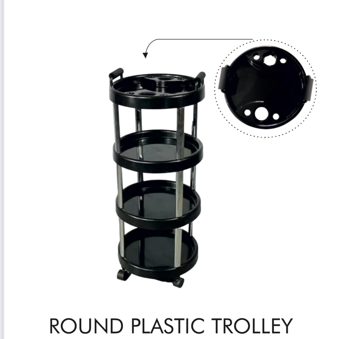 Round Plastic Trolley