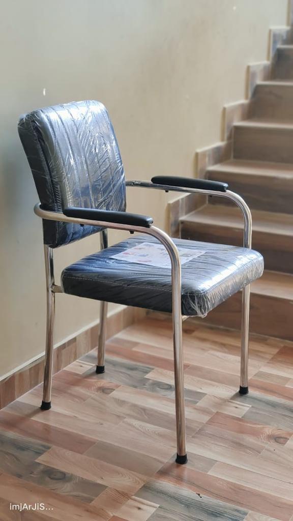 Stainless steel Fabric visitor chair